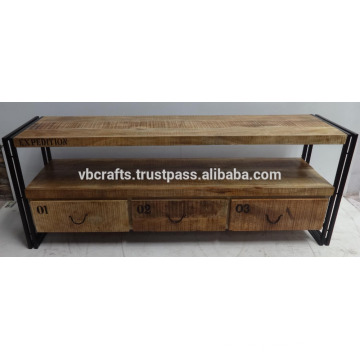 Vintage Shabby Chic Tv Stand com gaveta